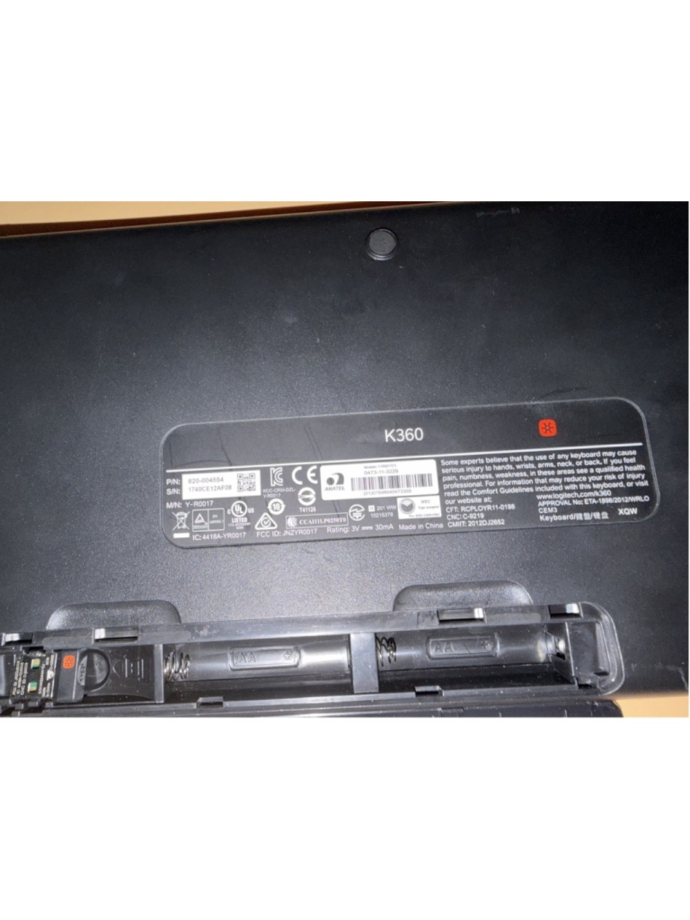 Logitech K360 Wireless Keyboard With Unifying Receiver - Picture 6 of 8